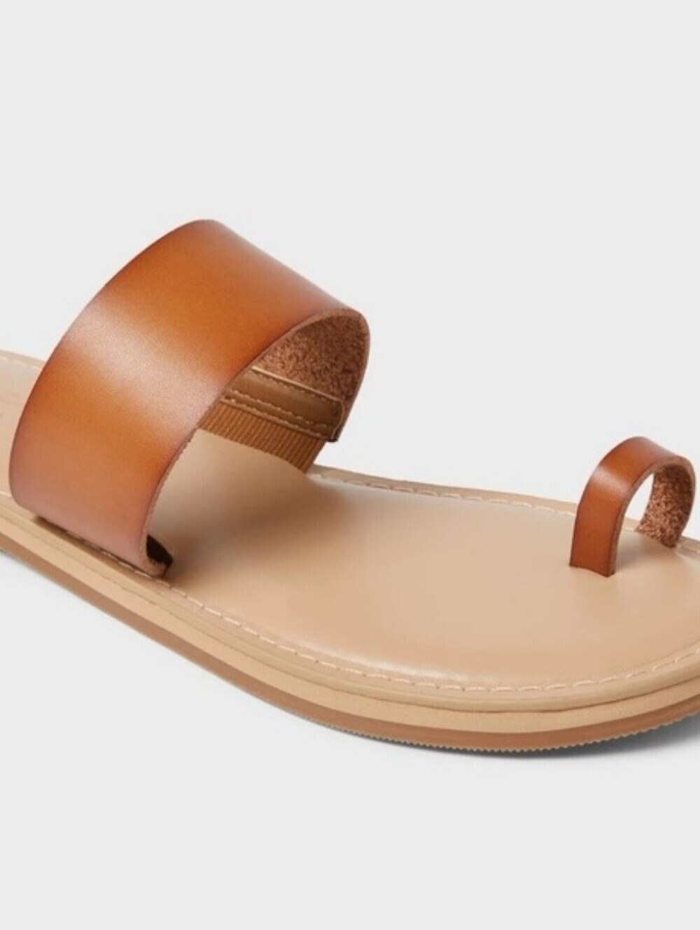 Universal Thread Juno Toe Ring Flat Sandals Cognac 8.5 - Picture 2 of 6